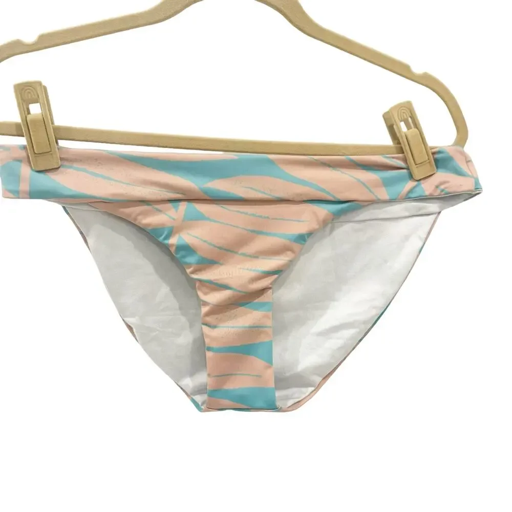 Patagonia Nanogrip Nireta Full-Coverage Bikini Set Blue Pink Size L NWOT